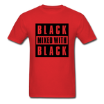Black Mixed With Black - red