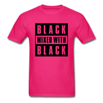 Black Mixed With Black - fuchsia