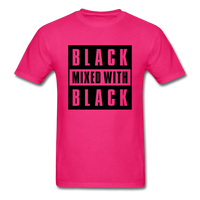 Black Mixed With Black - fuchsia