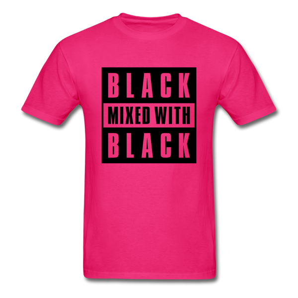 Black Mixed With Black - fuchsia