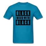 Black Mixed With Black - turquoise