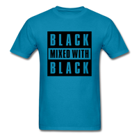 Black Mixed With Black - turquoise