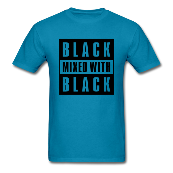 Black Mixed With Black - turquoise