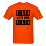 Black Mixed With Black - orange