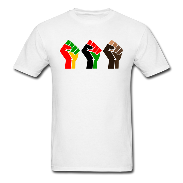 Black Power Fist - white