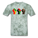 Black Power Fist - military green tie dye
