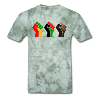 Black Power Fist - military green tie dye