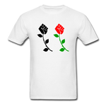 Black Power Fist Rose - white