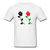 Black Power Fist Rose - white