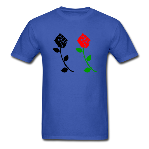 Black Power Fist Rose - royal blue