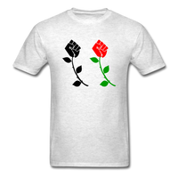 Black Power Fist Rose - light heather gray