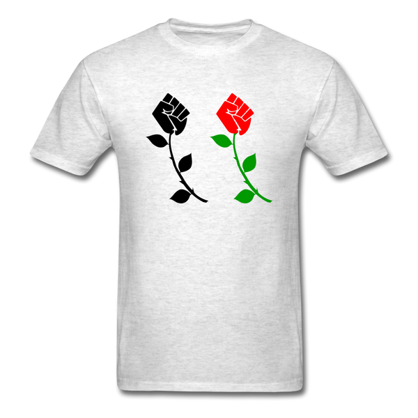 Black Power Fist Rose - light heather gray