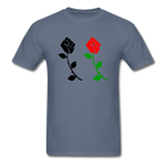 Black Power Fist Rose - denim