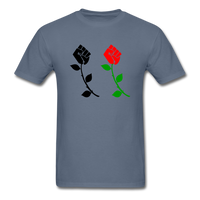 Black Power Fist Rose - denim