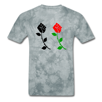 Black Power Fist Rose - grey tie dye