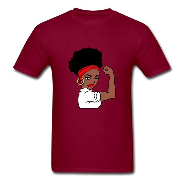 Black Woman - burgundy