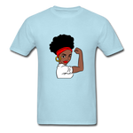 Black Woman - powder blue