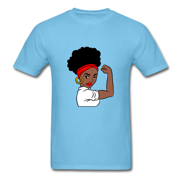 Black Woman - aquatic blue
