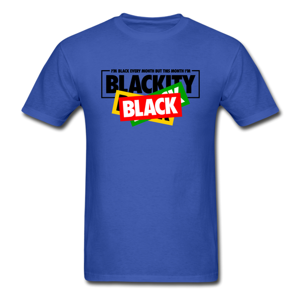 Blackity Black - royal blue