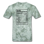 Nutritional Facts - military green tie dye