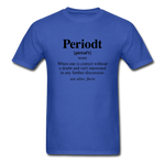 Periodt Definition - royal blue