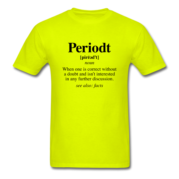 Periodt Definition - safety green
