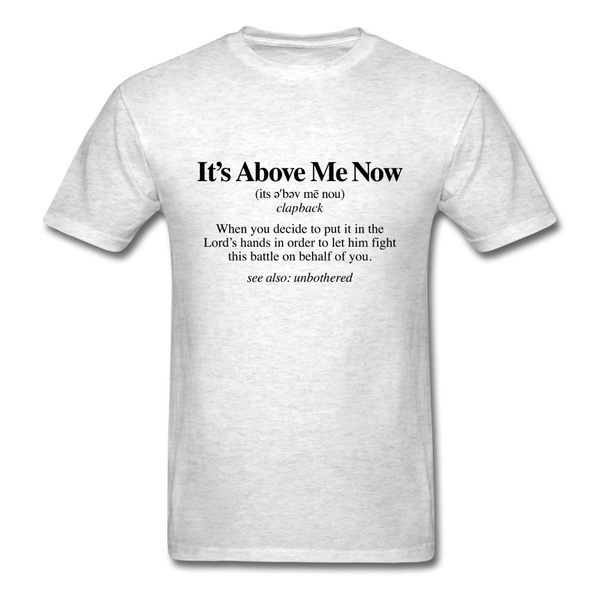Its Above Me Definition - light heather gray