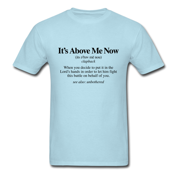 Its Above Me Definition - powder blue