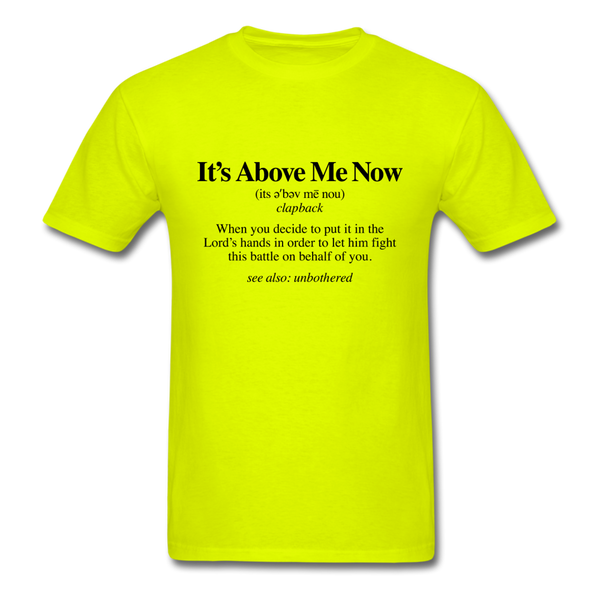 Its Above Me Definition - safety green