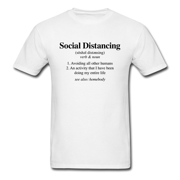 Social Distance Definition - white