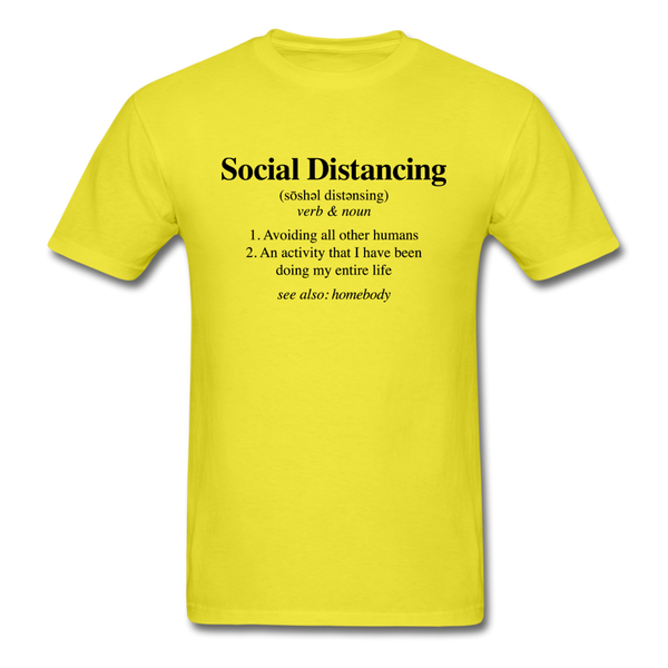 Social Distance Definition - yellow