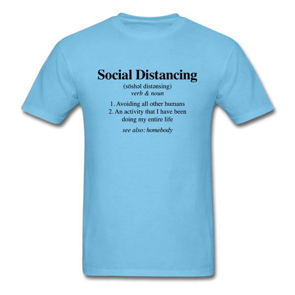 Social Distance Definition - aquatic blue