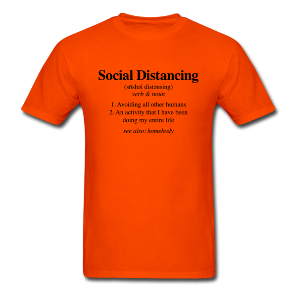 Social Distance Definition - orange