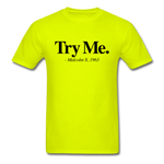 Try Me - safety green