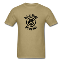No  Justice No Peace - khaki
