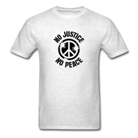 No  Justice No Peace - light heather gray
