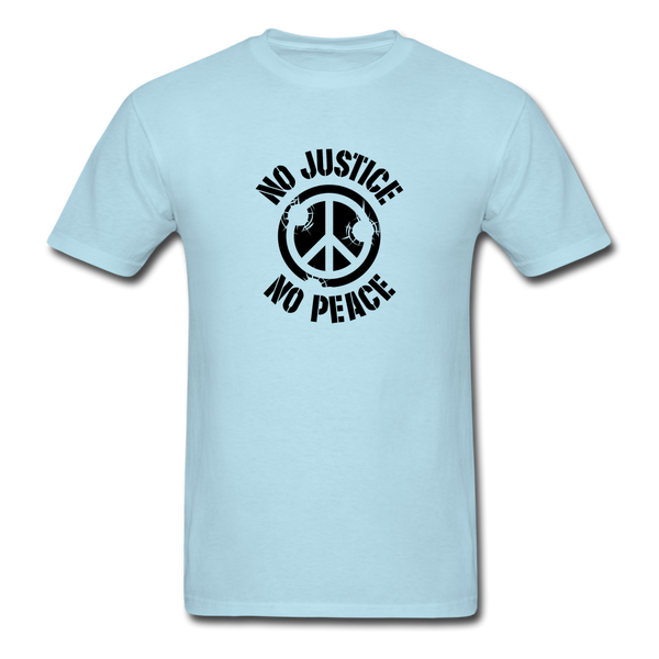 No  Justice No Peace - powder blue