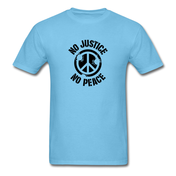 No  Justice No Peace - aquatic blue