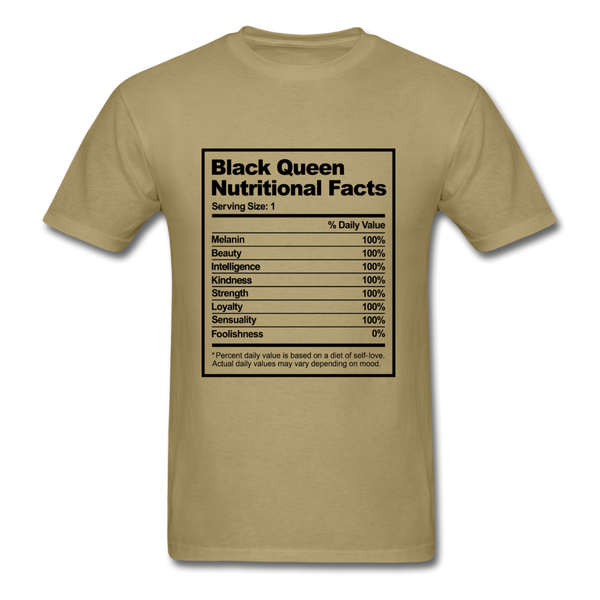 Black Queen Nutritional Facts - khaki